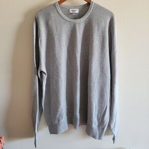 Goodfellow waffle knit crewneck sweatshirt weight top Men's size XXL Grey